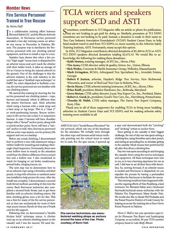 Article about tree rescue.