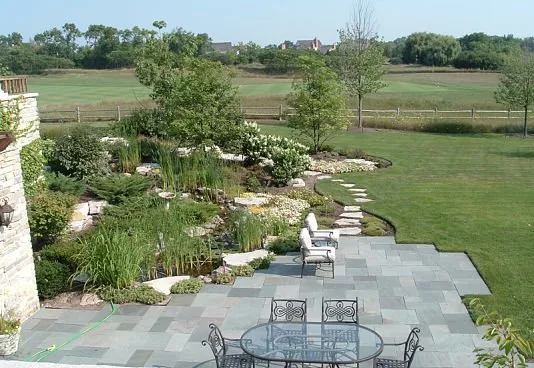 Landscape Lake Forest example - waterfall garden.