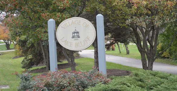 Landscaping in Lake Bluff Village Sign