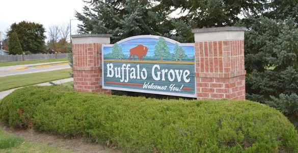Landscaping in Buffalo Grove Village Sign