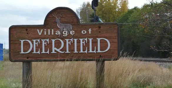 Landscaping in Deerfield Village Sign