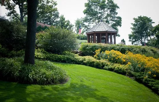 Professional landscaping service on a Lake Geneva property.