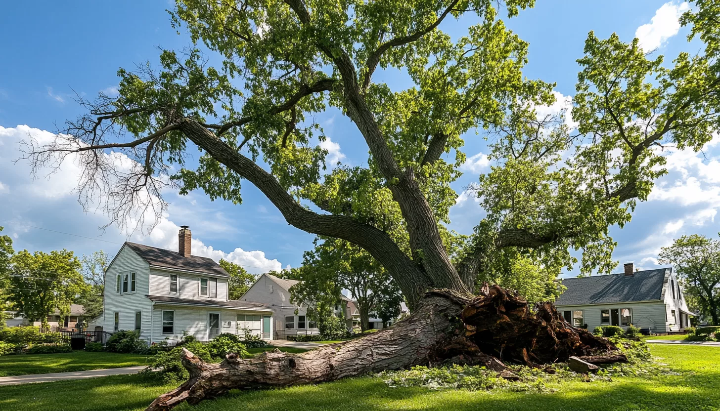 broken oak tree