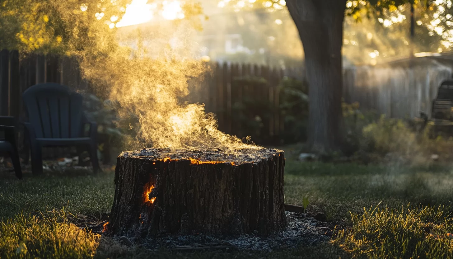 can you burn a tree stump in the ground in illinois